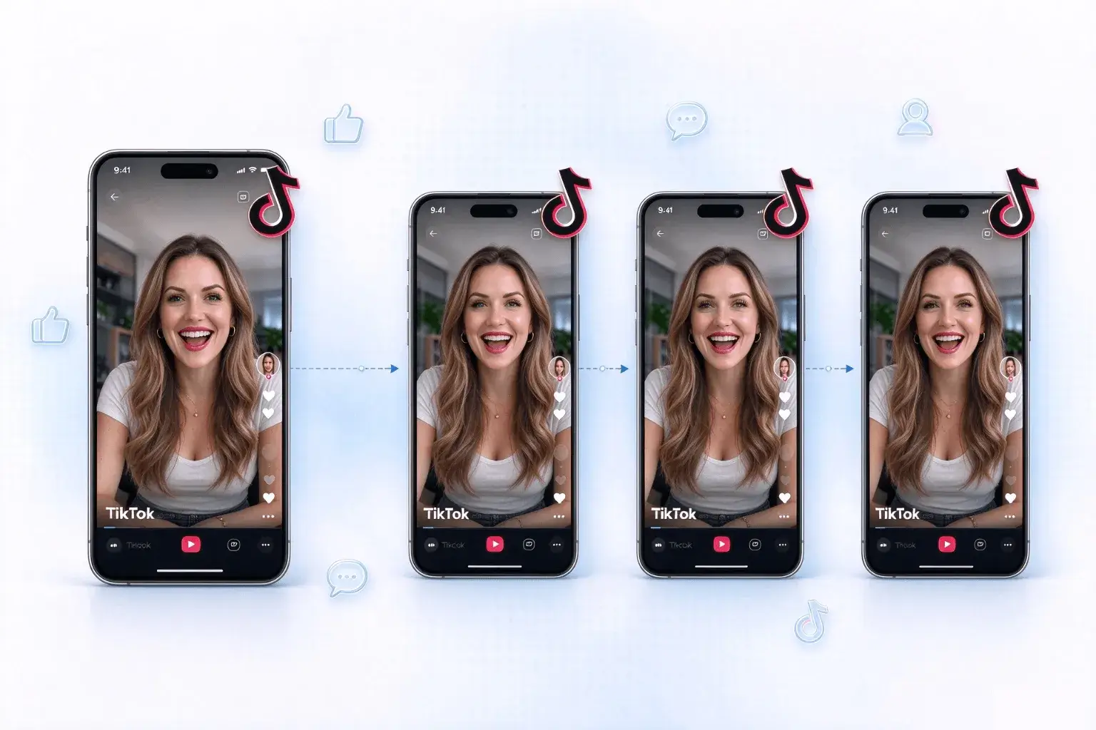 Синхронизируйте взаимодействия между аккаунтами TikTok Синхронизируйте взаимодействия между аккаунтами TikTok