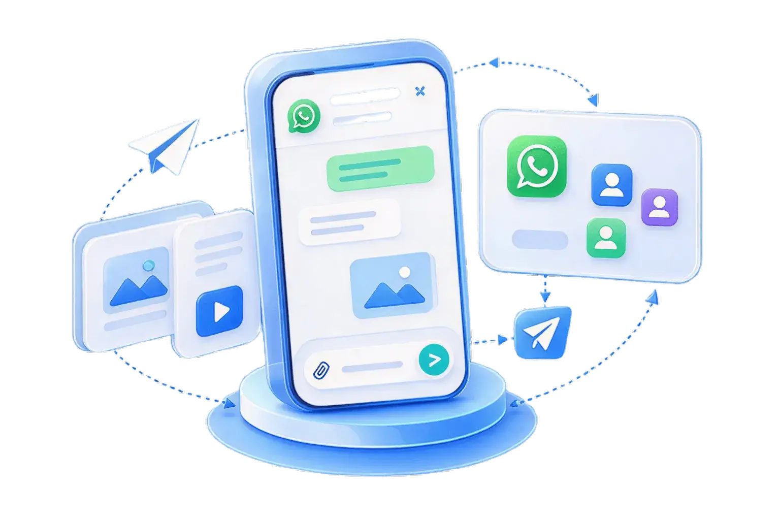 高效处理消息、素材和 WhatsApp 群组