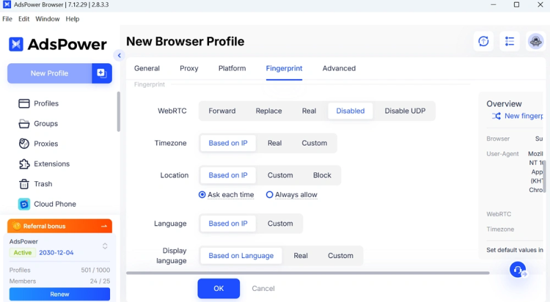 adspower set