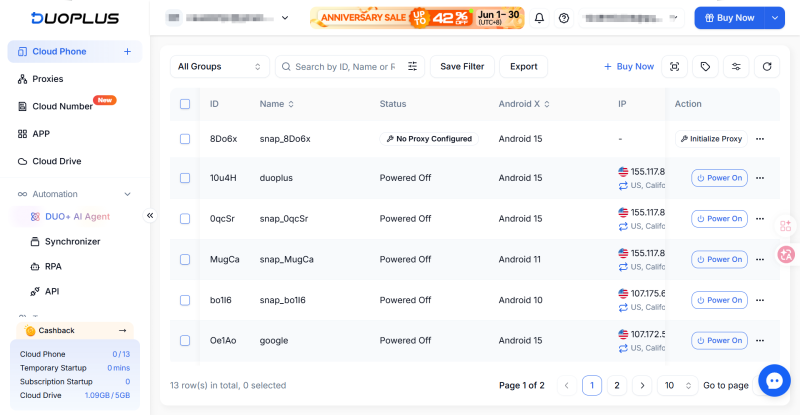 interface de operação duoplus