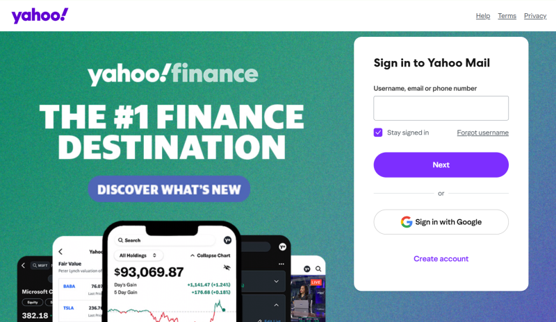 Yahoo Registration