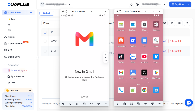 Log in Gmail with DuoPlus Cloud Phone