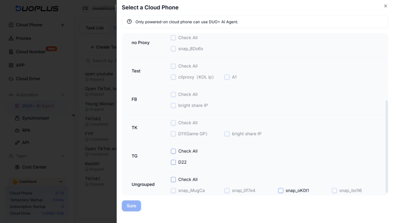 Select Cloud Phones