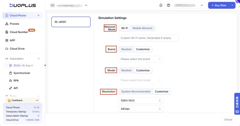 Configure the Target Region