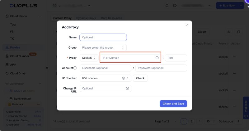 Add Proxy IP