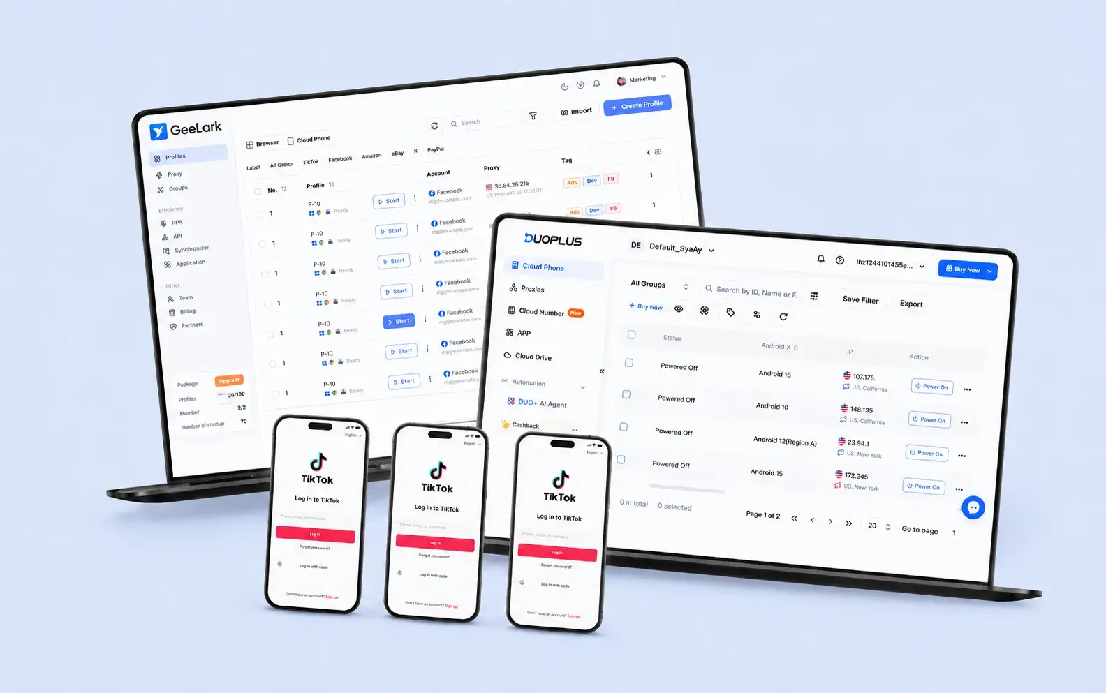 DuoPlus vs GeeLark: cloud phone nào phù hợp hơn cho quản lý nhiều tài khoản trong năm 2026?