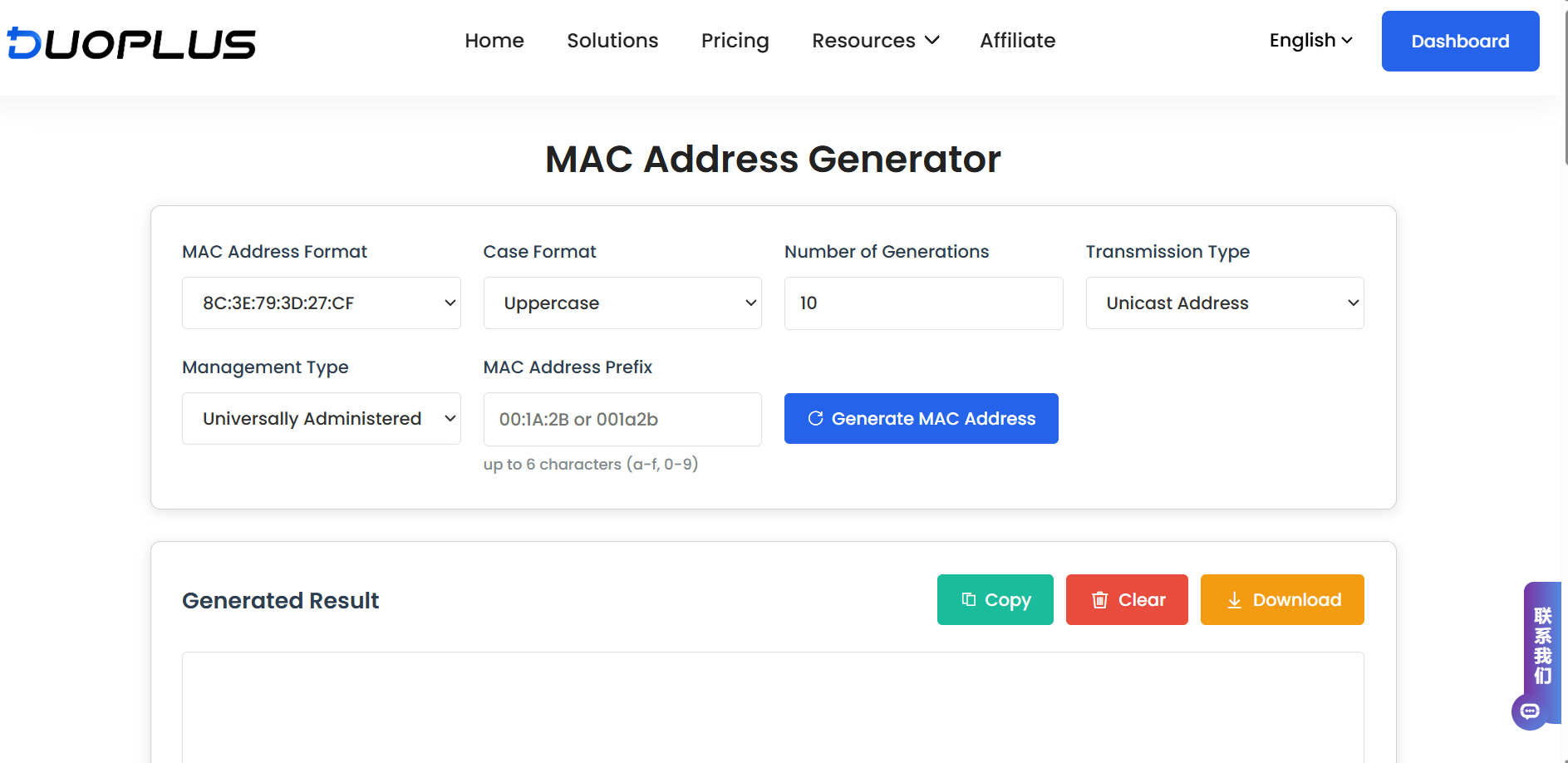MAC Address Generator